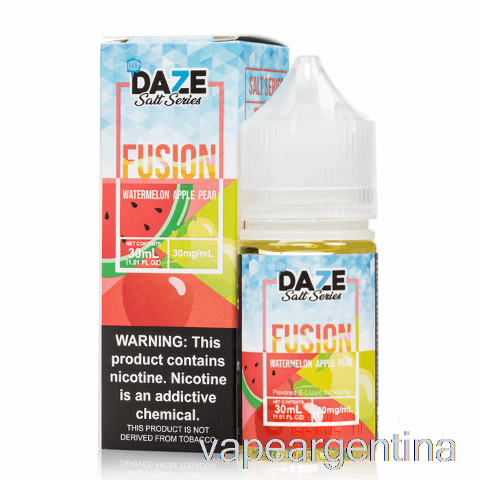 Sandía Helada Manzana Pera - 7 Sales Daze Fusion - 30ml 50mg Vape Descartable